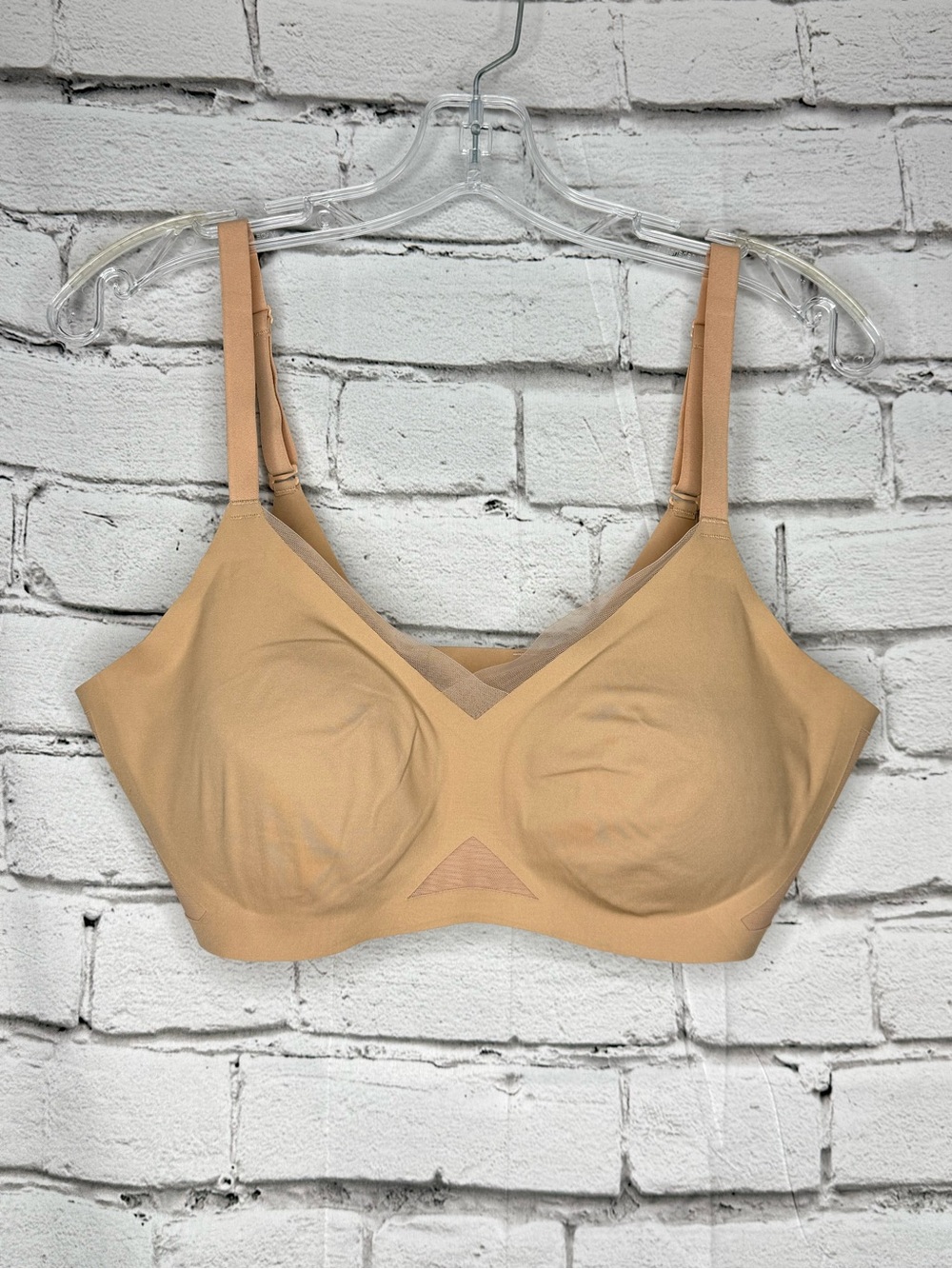 Honeylove Crossover Bra Size L Sand Beige Original Wireless Convertible Comfy